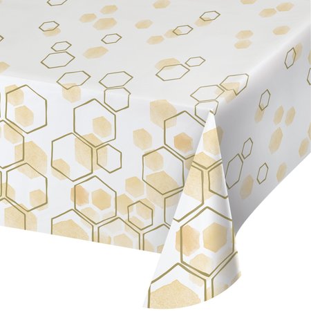 CREATIVE CONVERTING Honeycomb Paper Tablecloth, 102"x54", 6PK 354601